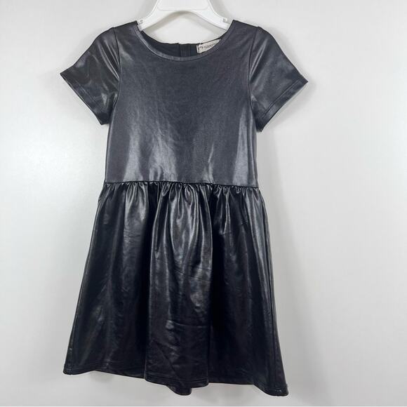 Appaman Girls 4T Black Faux Leather Sparkle Dress Short Sleeve Party Whimsigoth - Picture 11 of 11